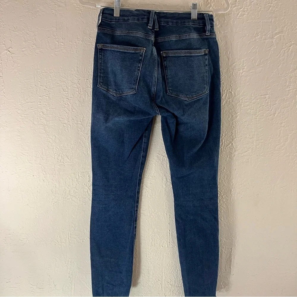 Good American Good Legs High Waisted Skinny Jeans in Blue 518 - Picture 7 of 10